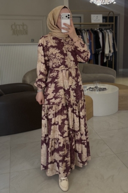 Bordo Bloom Serisi Elbise