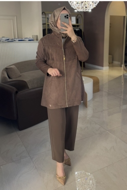 Vizon ELEGANCE BELİ LASTİKLİ DAR PAÇA PANTOLON