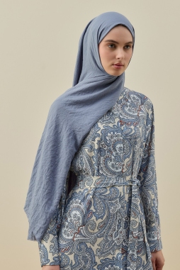 Merwish Buz Mavi Soft Bambu Şal