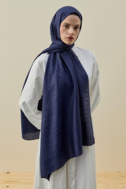 Lacivert ORİANTAL ELEGANCE ŞAL 2602