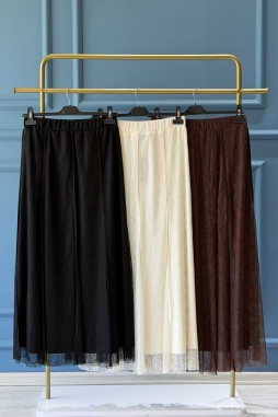 Siyah DANTELLİ ETEK 5496