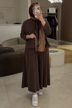 Kahverengi Basıc Bambu Takım 1804