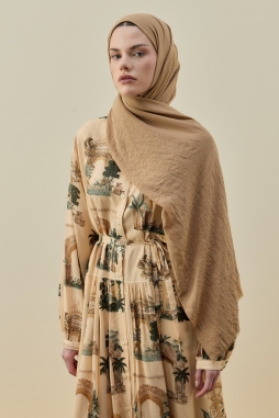 Merwish Sütlü Kahve Soft Bambu Şal