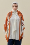 Merwish Turuncu Mixi Omuz Şalı 2618