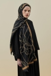 Merwish Siyah Crown Şal 2608