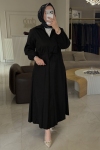 Merwish Siyah Maldiv Elbise