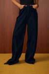 Merwish Lacivert Salaş Denim Pantolon