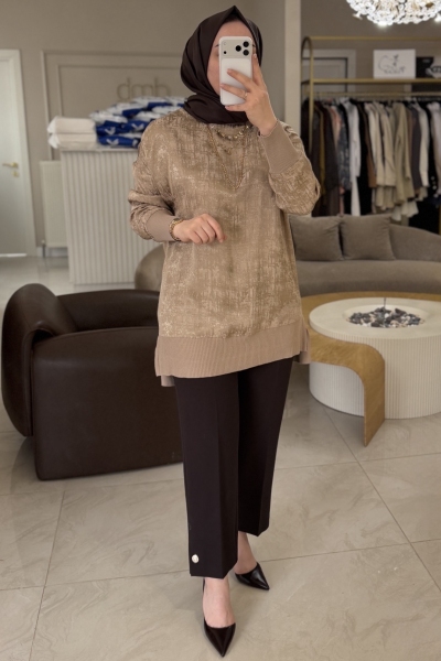 Nuss Vizon Triko Mixli Kupra Tunik