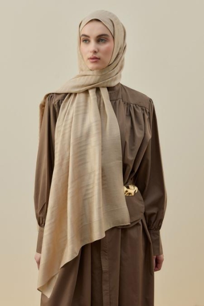 Merwish Bej Royal Modest Şal 2610