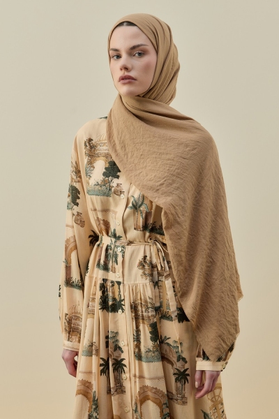 Merwish Sütlü Kahve Soft Bambu Şal
